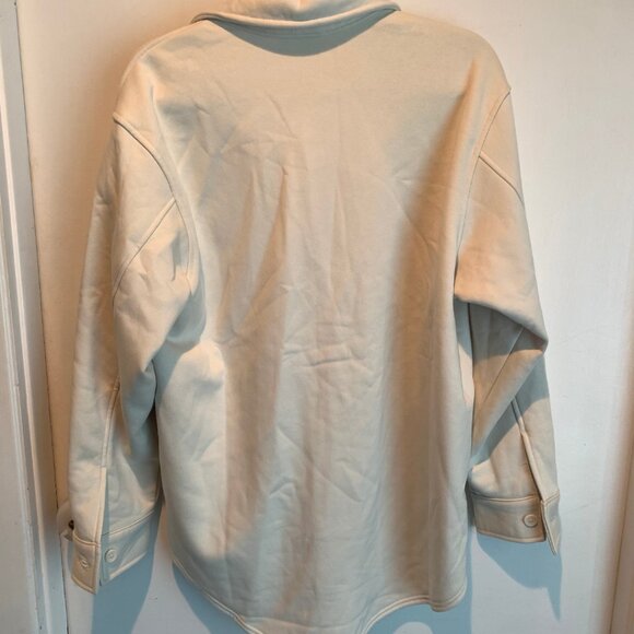 GAP VINTAGE SOFT OVERSIZED SHIRT JACKET IN MOONSTONE BEIGE - SIZE S - Picture 3 of 7